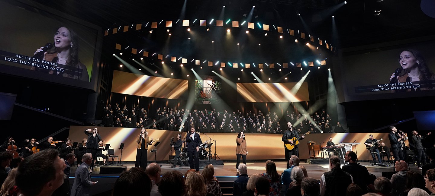 Prestonwood Worship choir, singers, band and orchestra